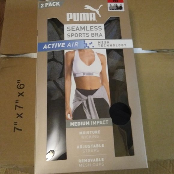 puma medium impact seamless sports bra